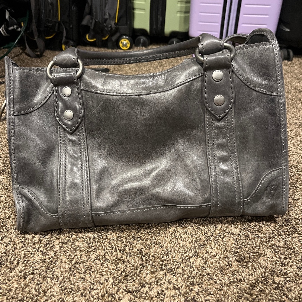 Frye Gray Shoulder Bag with Sleek Design